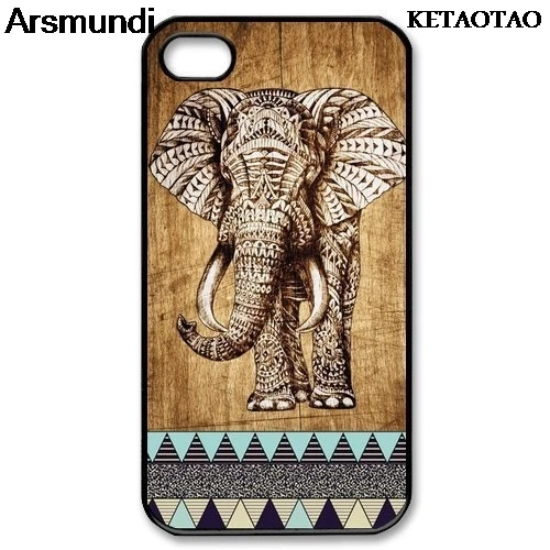 KETAOTAO Индийский Слон с деревянным стилем чехлы для телефонов iPhone 5C 5S 6S 7 8 Plus X Samsung