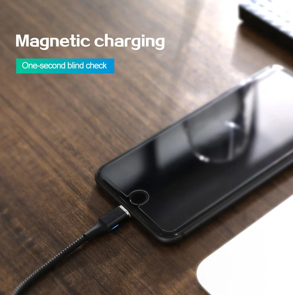 Магнитный кабель 3A для быстрой зарядки, кабель Micro USB type C для Android iPhone X XS MAX XR, магнитный usb-кабель для зарядки, нейлоновый шнур для передачи данных