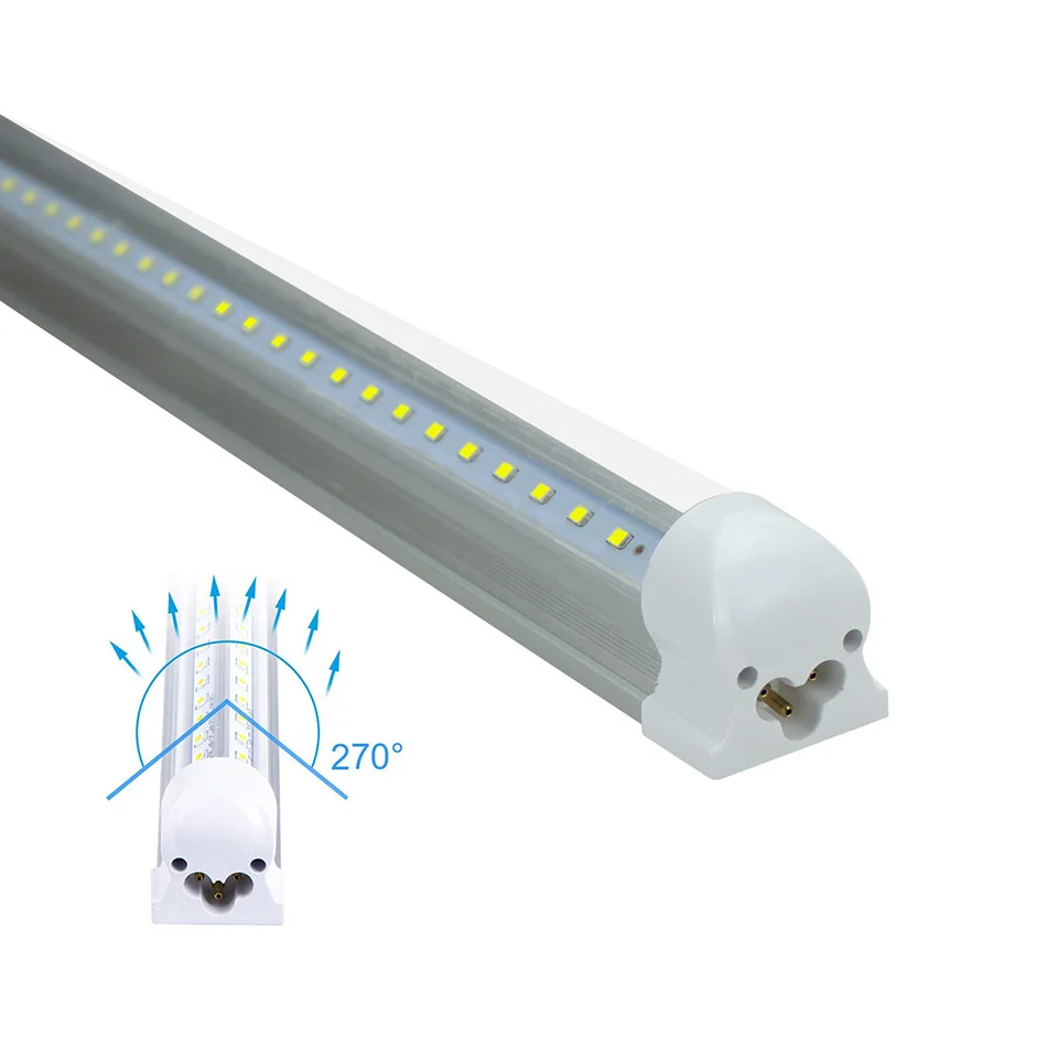 

Светодиодная трубчатая лампа T8, 57 см, 20 Вт, 2835 лм, SMD, 2 фута, светодиодная флуоресцентная лампа, теплый белый/холодный белый свет для внутренне...