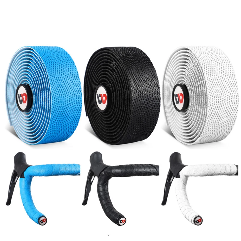 

Road Bicycle Handlebar Tape Non-slip Strap Wear Resistant Tape + 2 Bar Plug Shockproof Belt Cycling Handle Belt Dropshipping