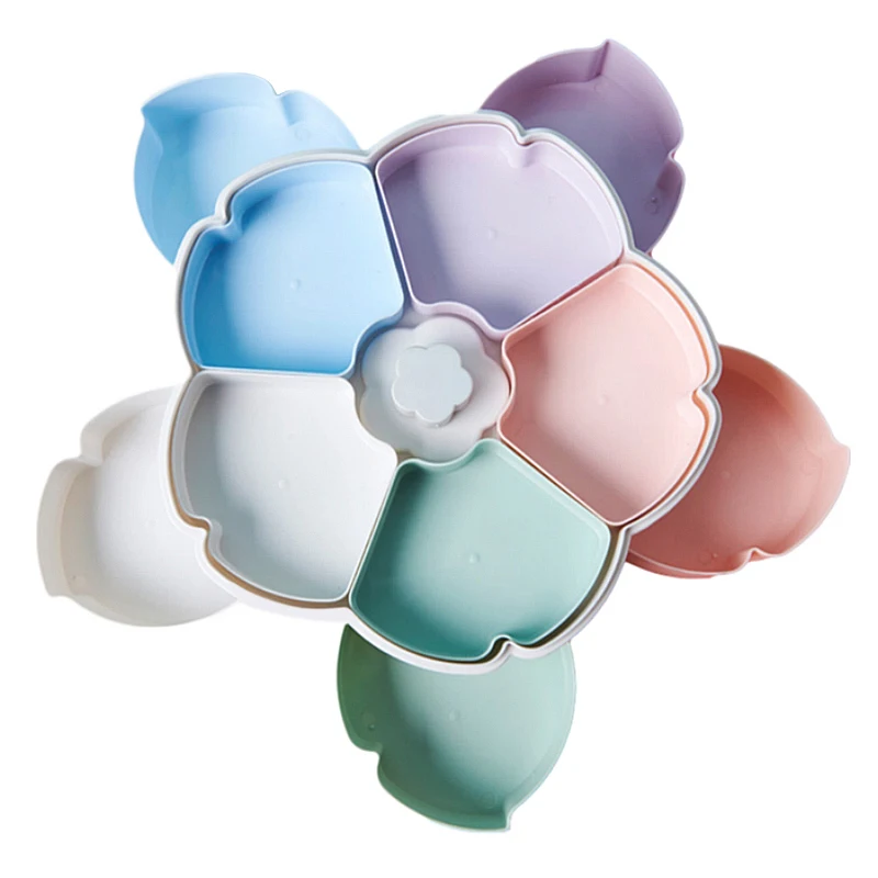 Скандинавская Цветочная вращающаяся классификация коробка для конфет поднос