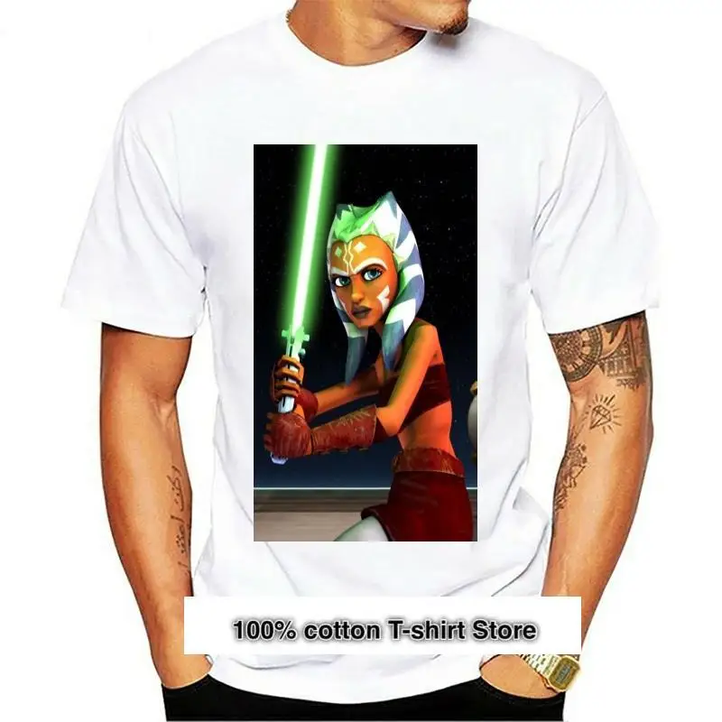 

Camiseta de Ahsoka Tano The Clone Wars para hombre, camisa de talla S-2XL, personalizada, estampada, nueva
