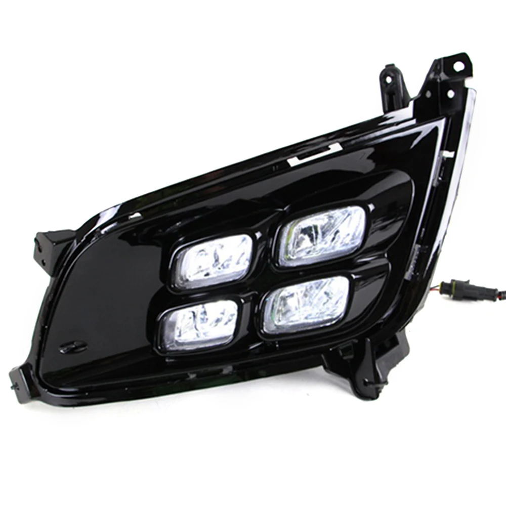 Car Flashing 2Pcs DRL For KIA Optima K5 2013 2014 2015 Daytime Running Lights with turn signal Fog head Lamp cover car styling |