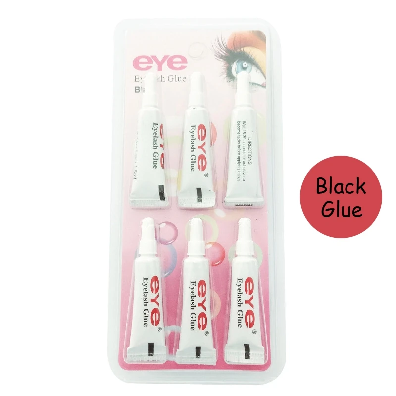 

6pcs False Eyelash Glue Adhesive For Eyelash Extension Makeup Glue Waterproof Long Lasting False Eyelashes Quick Dry d1