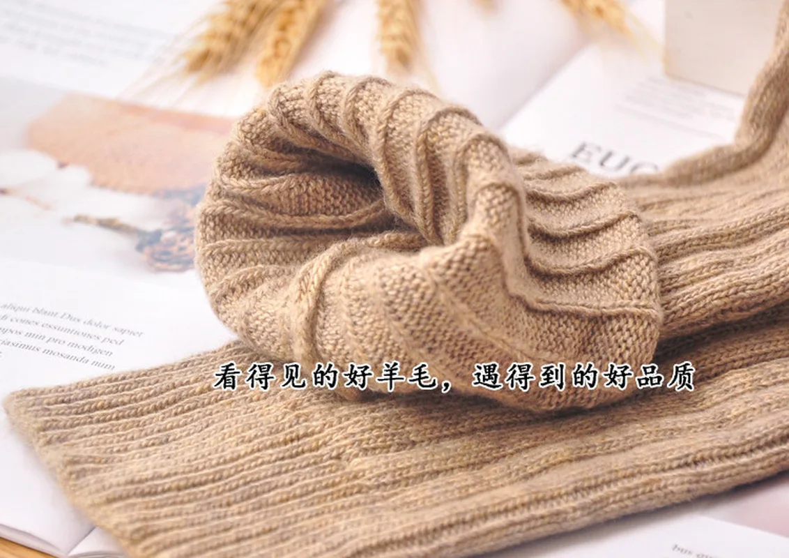 Женские флисовые гетры в японском ретро стиле из овечьей шерсти теплые носки