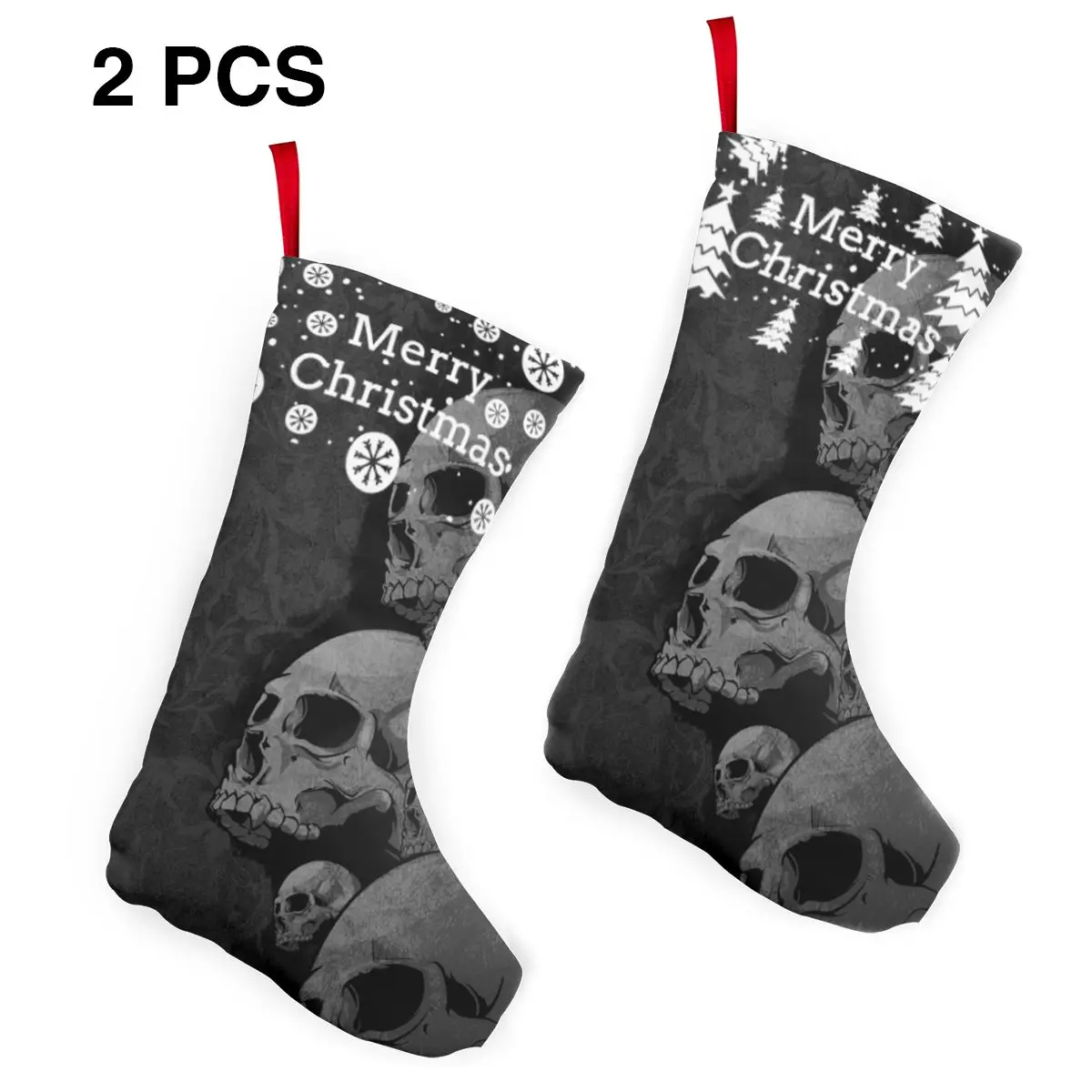 

Roaring Skulls Halloween Christmas Personalized Christmas Stockings Home Decorations Gifts for Family