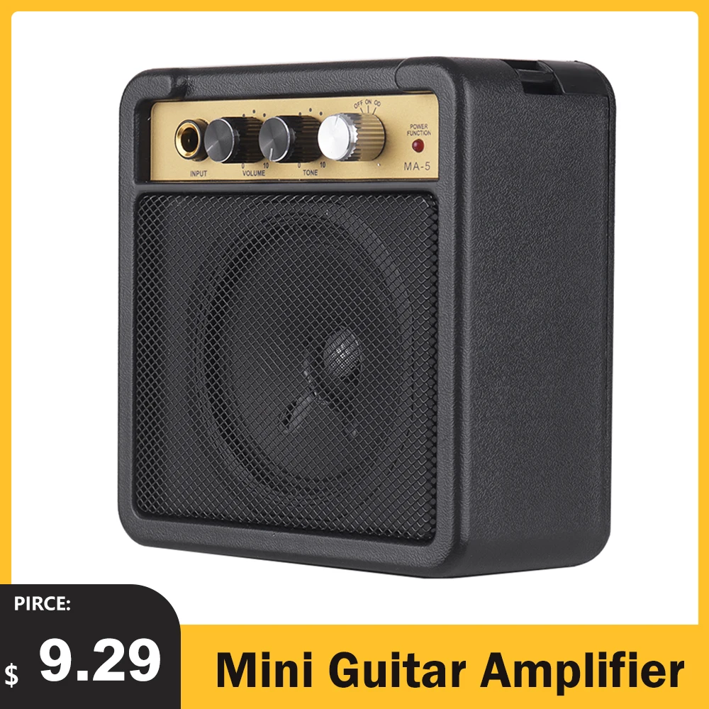Мини усилитель для гитары Amp Speaker 1 Вт с 6 35 мм входом 1/4 дюйма выход наушников