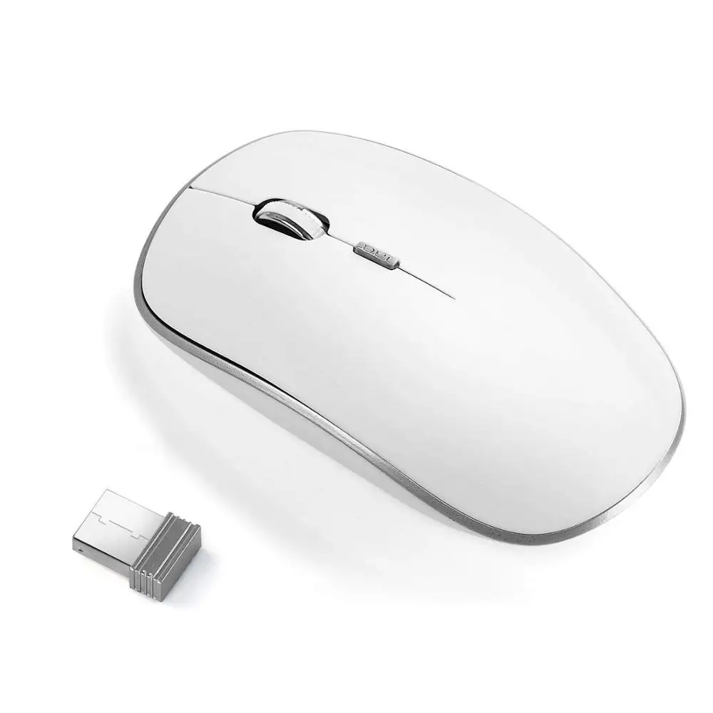 Silver FITONES бесшумный 2,4 ГГц Беспроводной Мышь для ноутбука Портативный мини Бесшумная мышь бесшумный компьютер Мышь для настольных компьютеров Тетрадь ПК мышь - Цвет: Silver