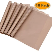 10 packs non stick mat heat resistant easy press craft mat transfer sheet paper reusable bbq grill mat baking tool