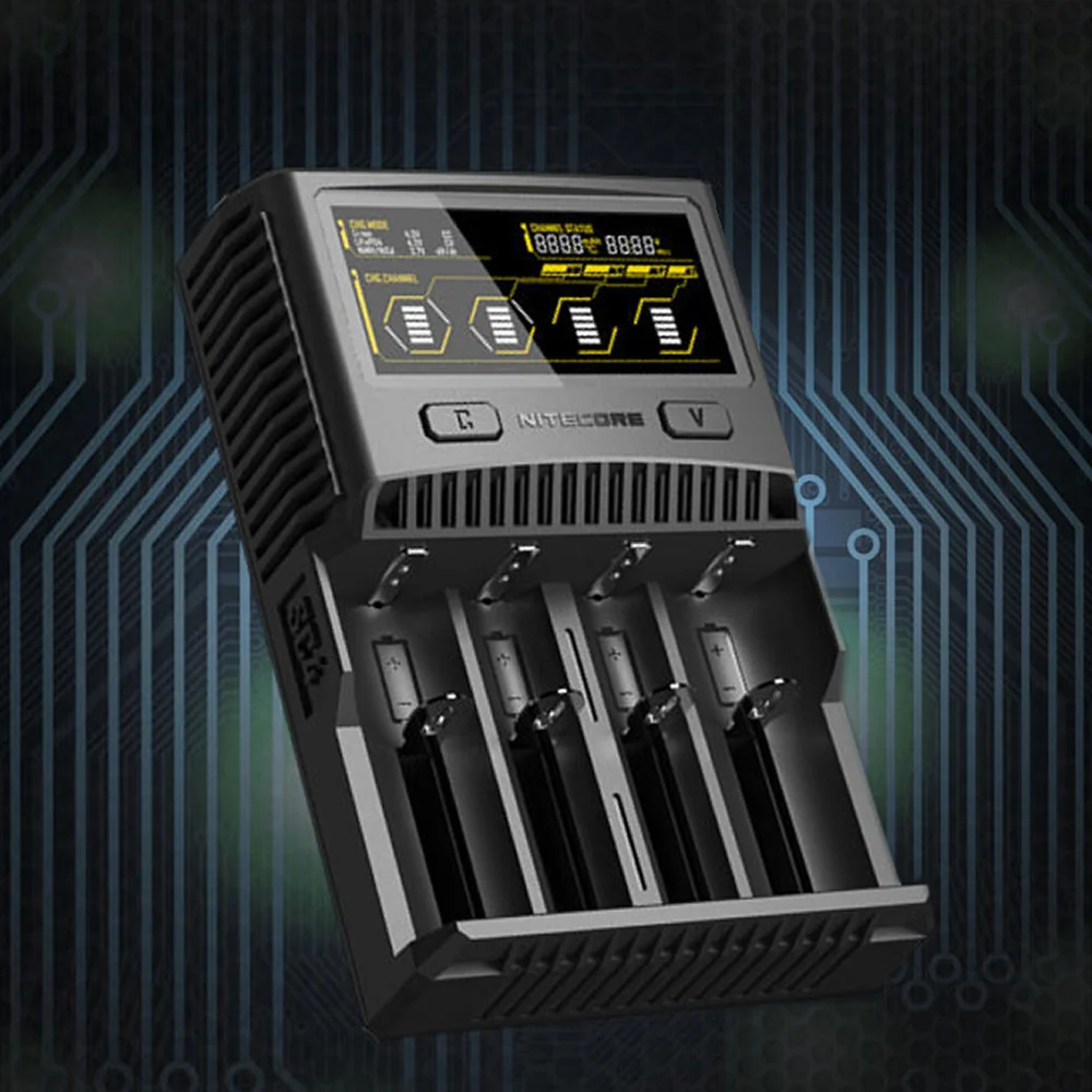 Topsale NITECORE SC4 интеллектуальная Быстрая зарядка превосходное зарядное устройство 4