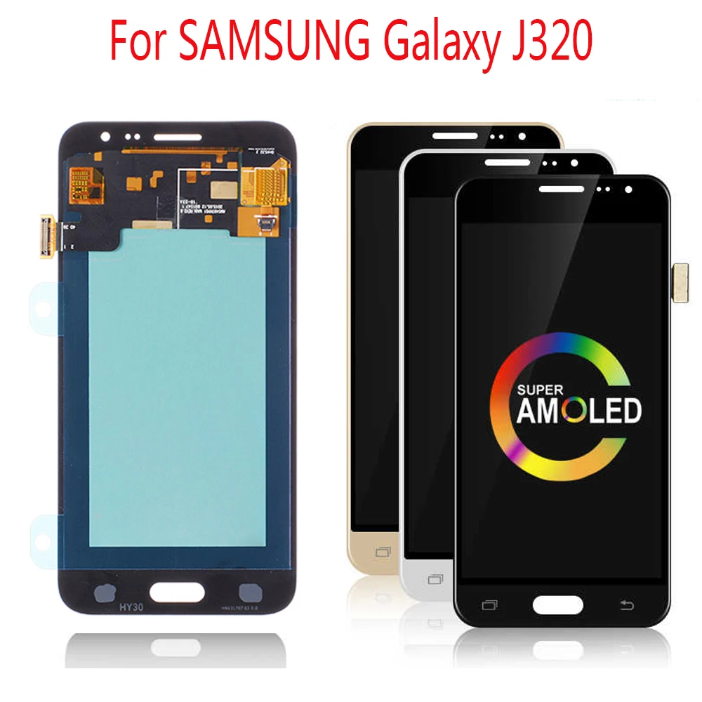 ЖК дисплей Super AMOLED 5 0 для SAMSUNG Galaxy J320 с сенсорным экраном и дигитайзером J3 2016 J320F J320H