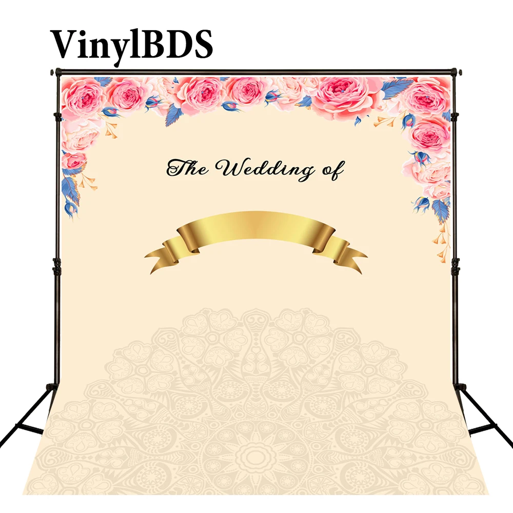 VinylBDS фотография фоны под заказ свадебный фон для фотосъемки красный цветок и