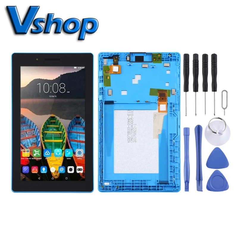 ЖК дисплей с сенсорным экраном дигитайзер полная сборка рамкой для Lenovo Tab 3 7