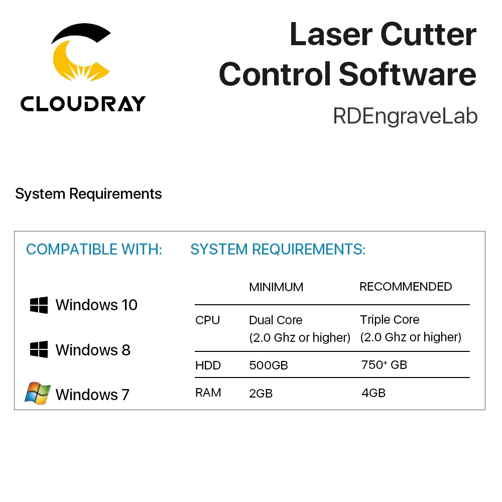 Программное обеспечение для управления Cloudray RD EngraveLab лазерной резки Ruida Control ler 6445G