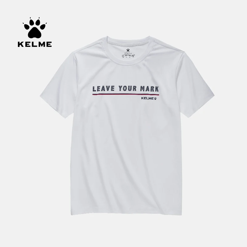Мужская футболка в стиле хип хоп KELME Повседневная Уличная Харадзюку с круглым