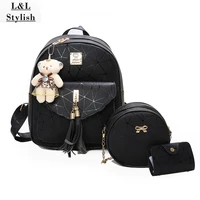 ll stylish women bags 3pcs new schoolbag luxury shoulder bag set waterproof bagpack primary crossbody bags for teenage girls
