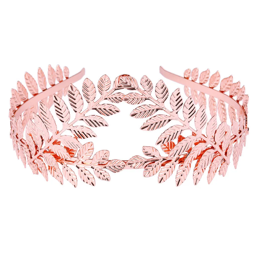 Женская диадема для волос повязка на голову с листьями и цветами из пластика