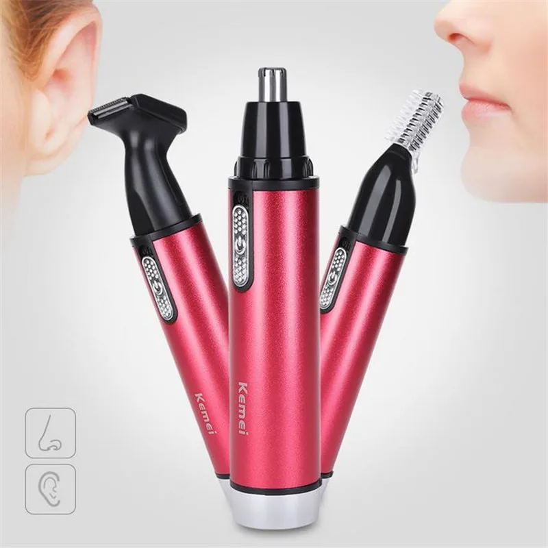 

Multifunctional 4 in 1 Men's Ear Nose Trimmer Electric Eyebrow Nose Sideburns Hair Cutter Shaver Battery Powered Dropshipping 30