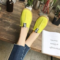 luxury 2020 new single shoes womens large size flat bottoms womens shoes round head comfortable lazy shoes