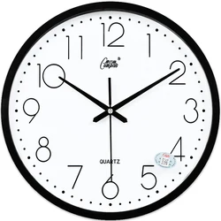 Stylish Silent Clock Living Room Large Quartz White Bedroom Wall Clock Calendar Modern Wall Clocks Home Decor 6W669