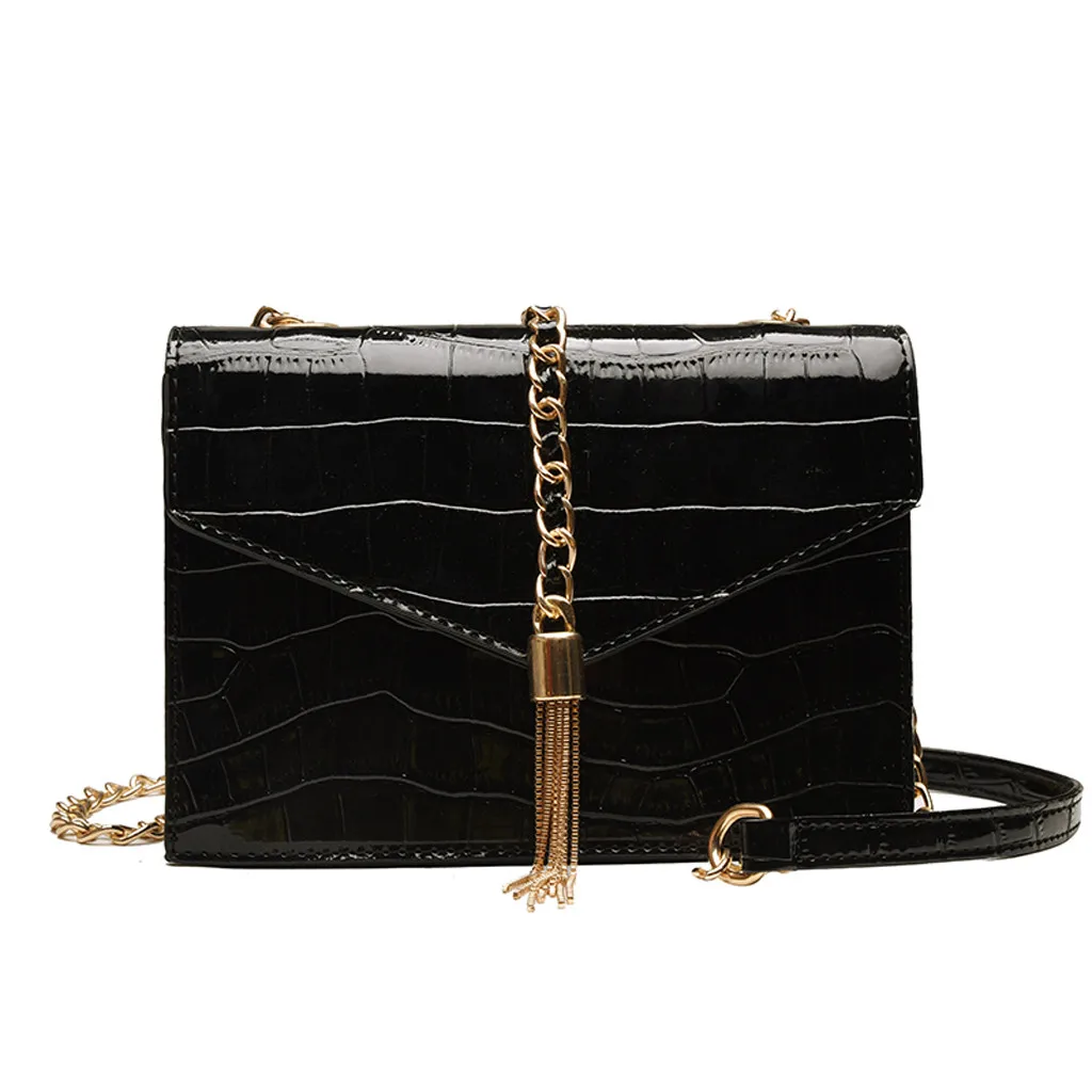 Сумки через плечо с кисточками и змеиным узором для женщин 2019 сумка на цепочке