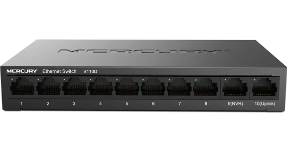 MERCURY 2 uplinks и 8*10/100 Мбит/с адаптивные порты RJ45 быстрый переключатель мониторинг S110D