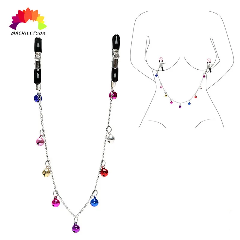 1 пара зажимов для груди с колокольчиками зажимы сосков Секс игрушки пар