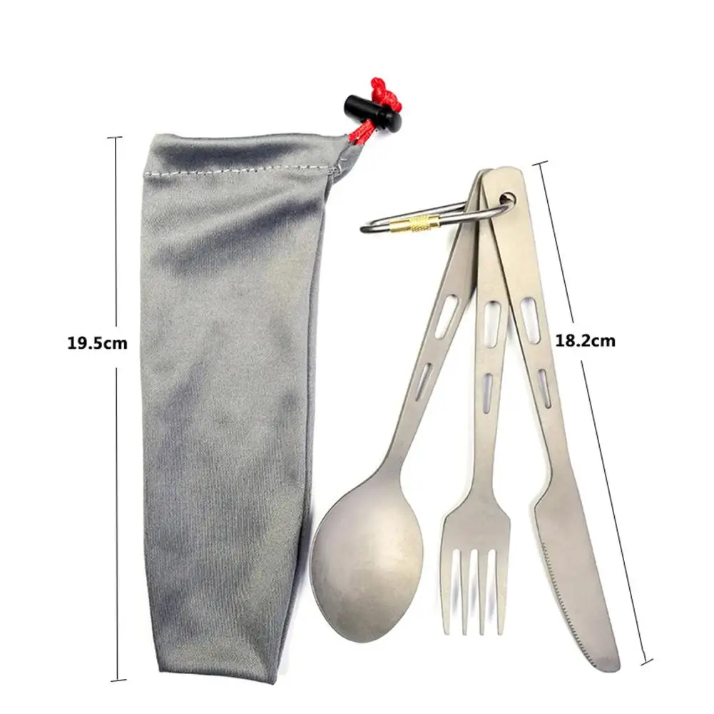 Титан посуда вилка ложка Походная для приготовления пищи в походе легкий