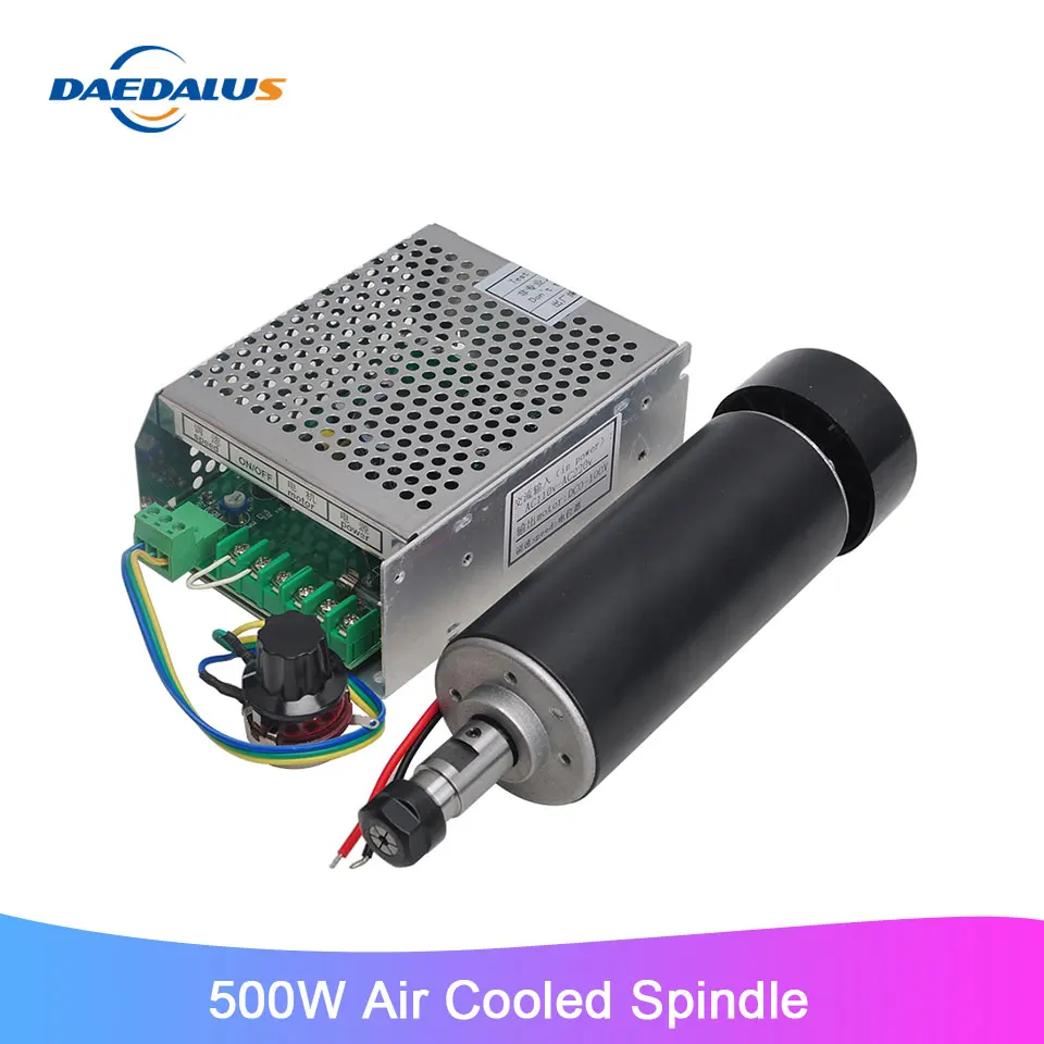 Шпиндель с воздушным охлаждением 500 Вт двигатель шпинделя постоянного тока 0 100 в +