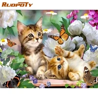 ruopoty 5d diamond painting squirrel cat animal diamond embroidery cross stitch new arrival mosaic home decor