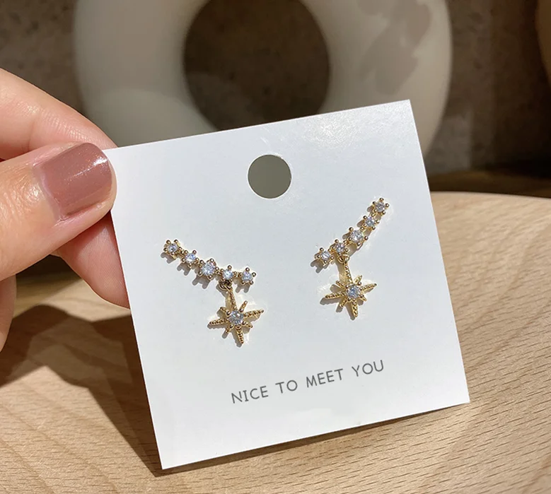 

Chic Star Stud Earrings For Women Best Crystal Earring Trendy Gold Silver Color Earring Fashion Jewelry Gifts