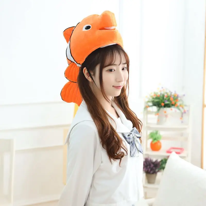 Лидер продаж Тропические рыбы повязка на голову плюшевая игрушка в шапке