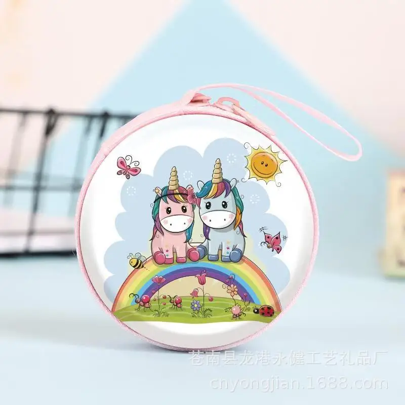 Новинка, Женская мини-сумка Kawaii, мультяшный единорог, кошелек для монет, милый детский кошелек для девочек, органайзер для наушников, коробка, сумки, рождественский подарок