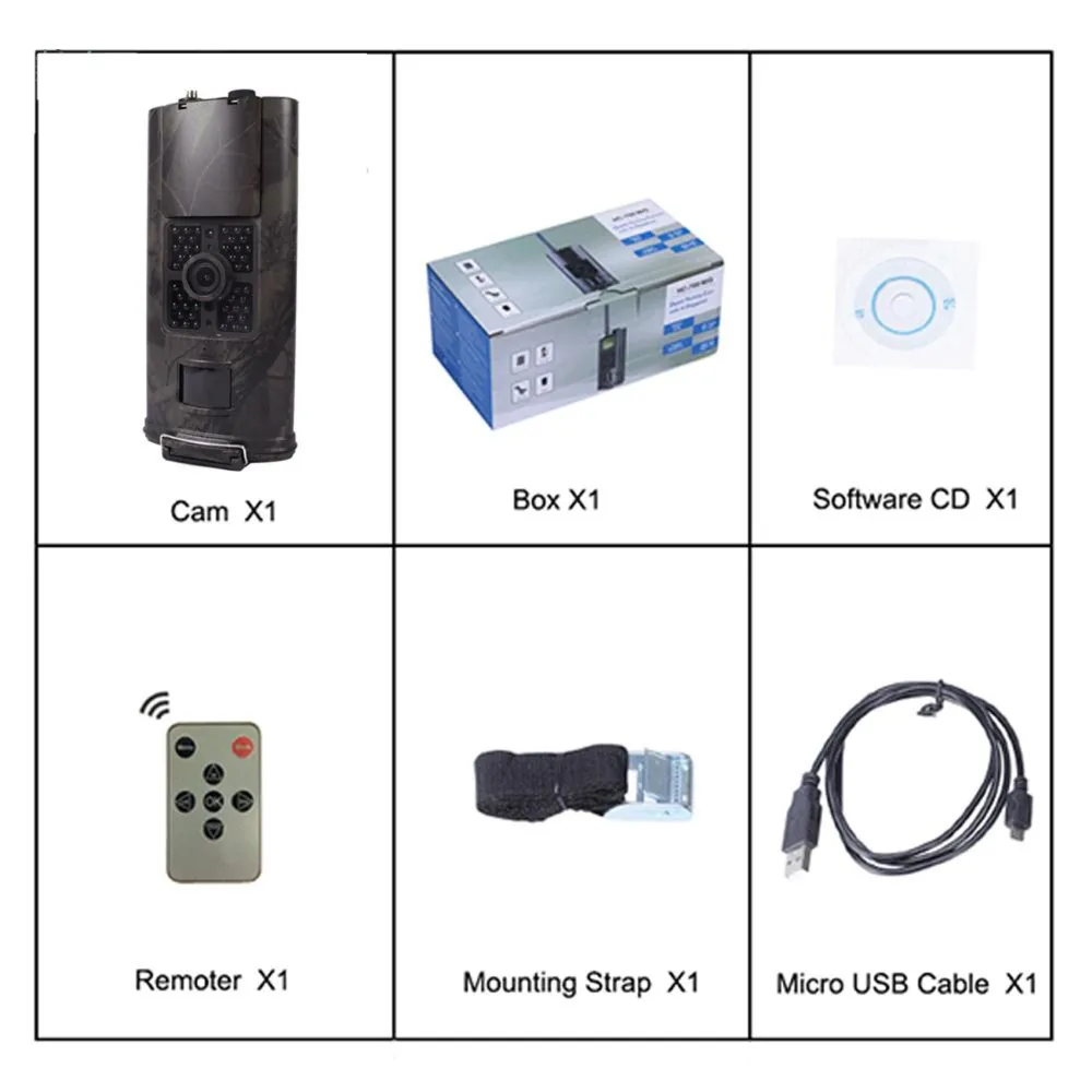

HC700M Cellular Hunting Camera 2G GSM MMS SMS SMTP Trail Camera Mobile 16MP Night Vision Wireless Wildlife Surveillance