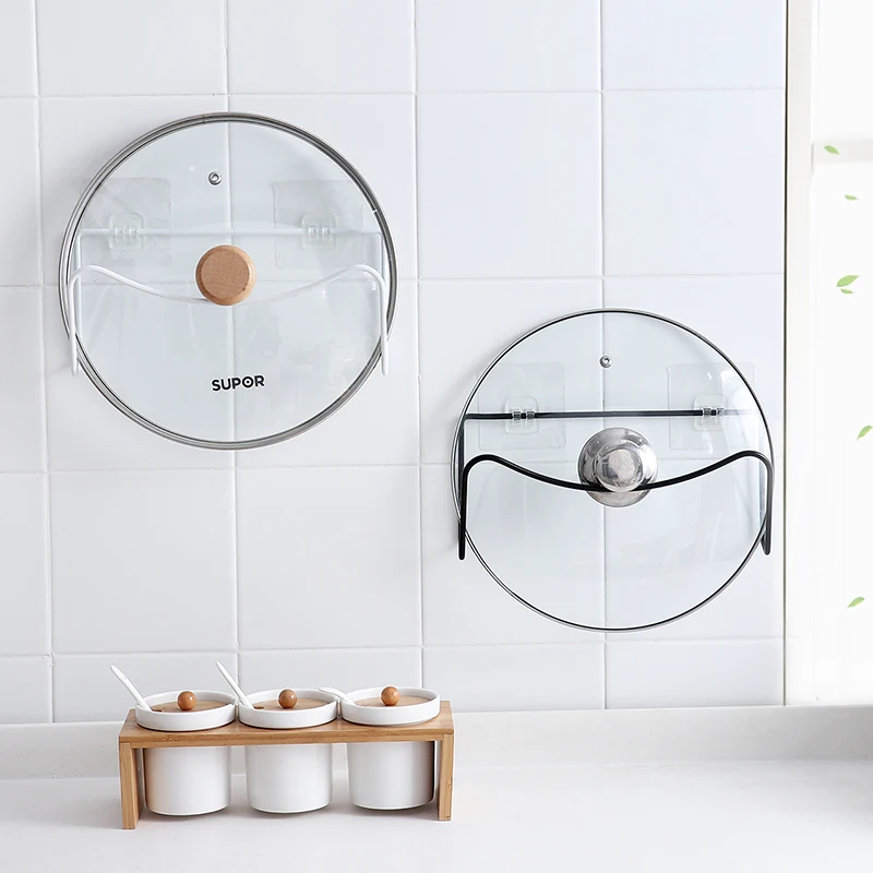Free punching Iron Cutting Board Rack Stand pot lids holder Hanging Shelf Kitchen Storage organizer | Дом и сад