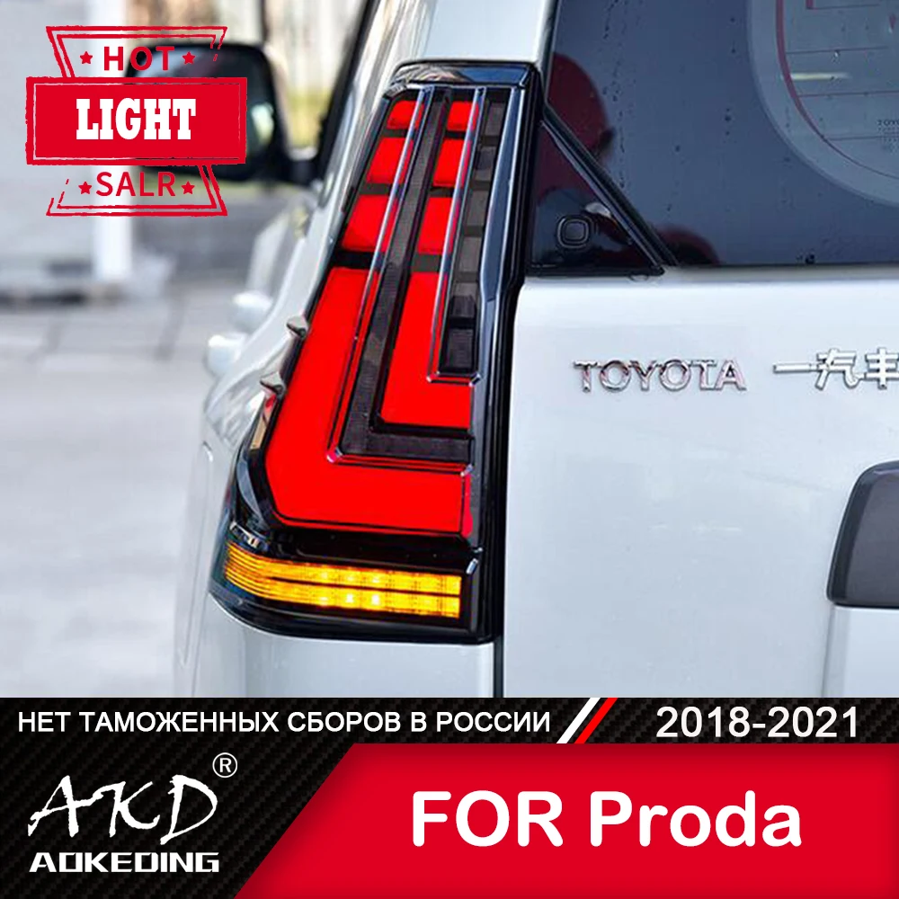 

Задние фары для Toyota Prado LC150 2018-2021, светодиодсветодиодный противотуманные фасветильник, дневные ходовые огсветильник, DRL, тюнинг, автомобильн...