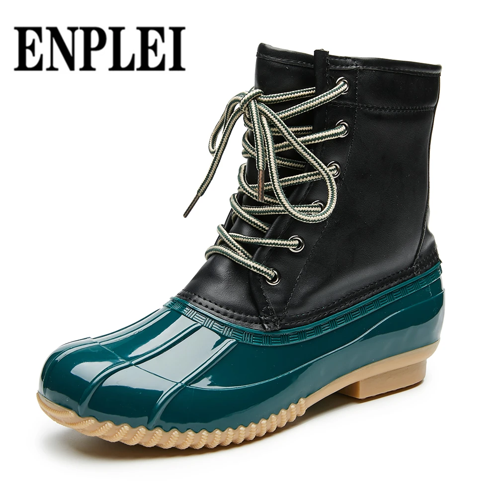 Enplei/зимние женские повседневные охотничьи утка сапоги Студенческие теплые