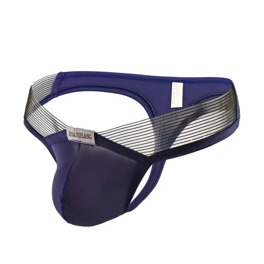 Стринги мужские сетчатые с низкой посадкой Эротические Трусы-танга из вискозы