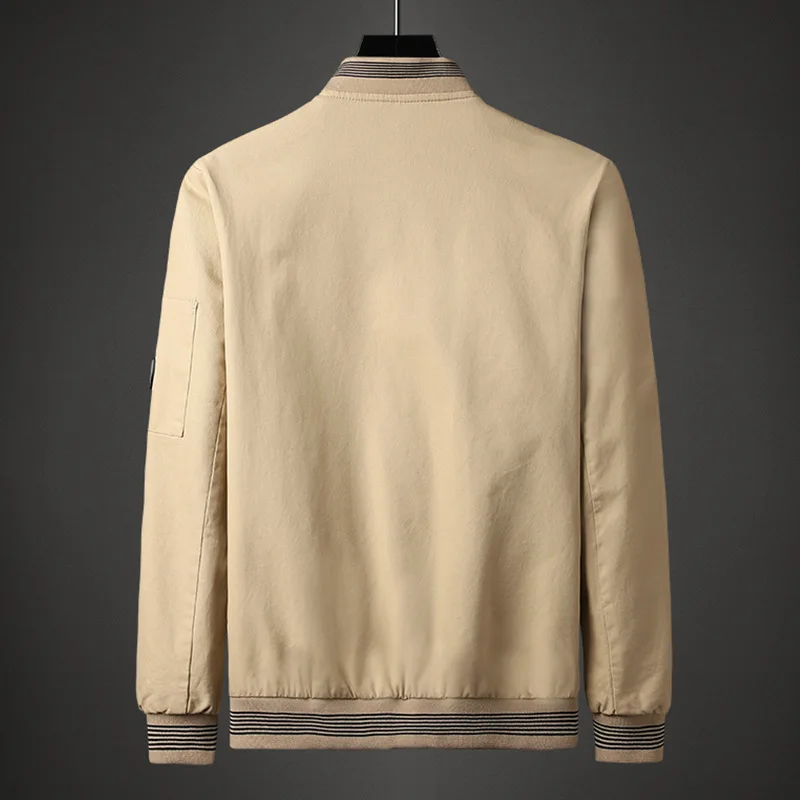 

Autumn Jacket Men Cotton Zipper Baseball Jacket Men Casual Coat Bomber Jacket Slim Japanese Fashion Thin Coat