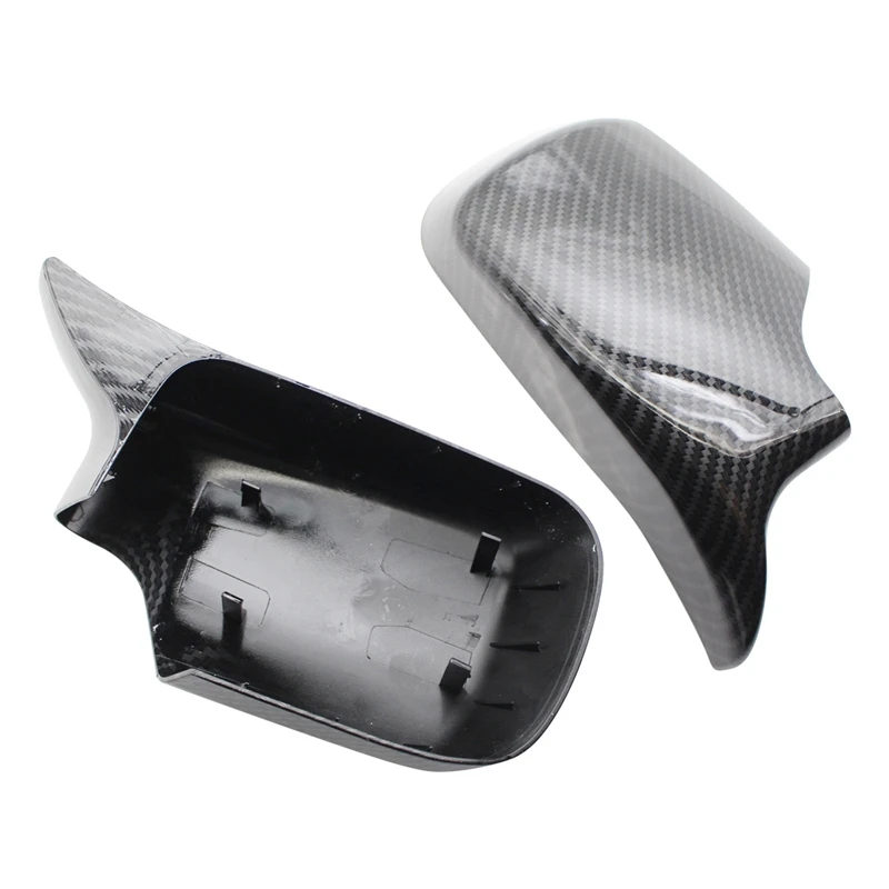

For-BMW E46 4 Door 3 Series 1998-2005 Door Rearview Mirror Cover Cap Side Carbon Fiber Style