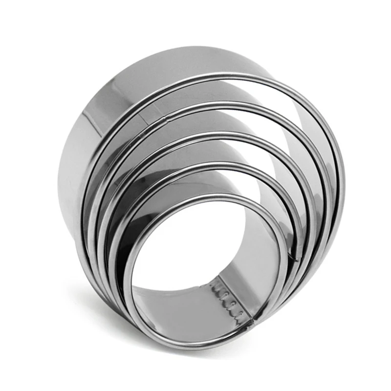 5 шт./компл. круглая форма для резки печенья из нержавеющей стали выпечки теста