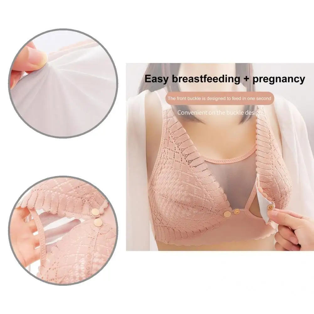 

Simple Maternity Brassiere Thin Nursing Bra Push Up Adjustable Straps Seamless Maternity Breastfeeding Brassiere