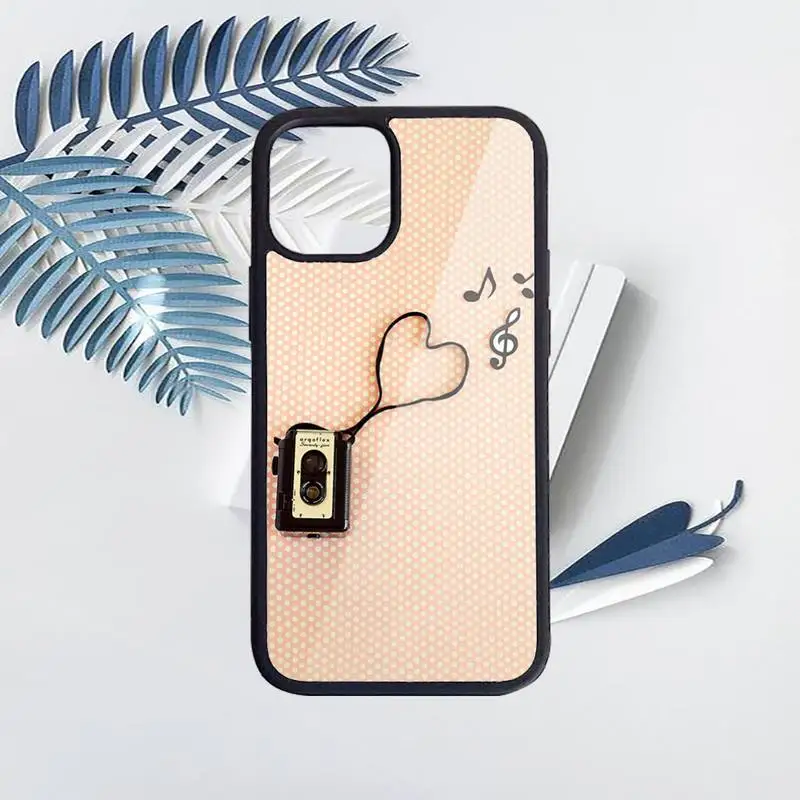 

Retro camera tape Phone Case PC for iPhone 11 12 pro XS MAX 8 7 6 6S Plus X 5S SE 2020 XR Luxury brand shell funda