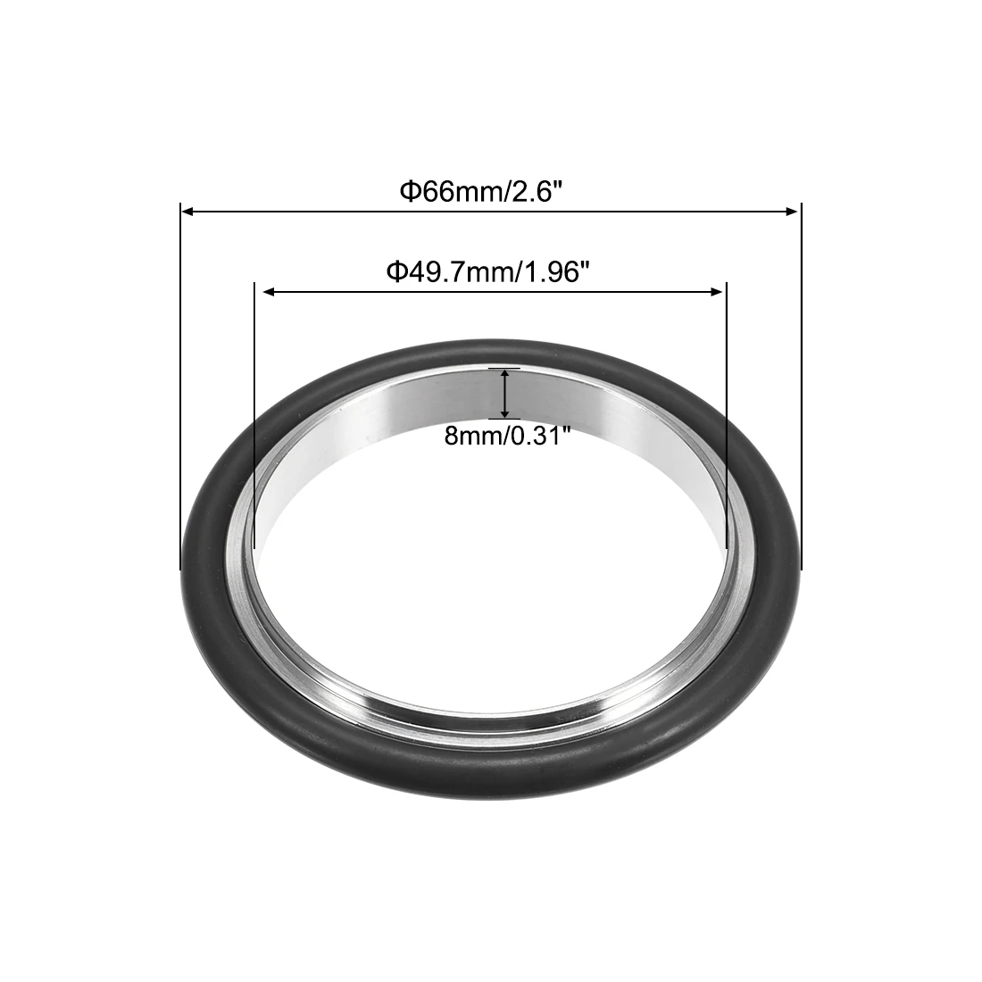 Центрирующее кольцо uxcell KF-16 вакуумные фитинги ISO-KF фланец 66 мм x 49 7 фторрубежное