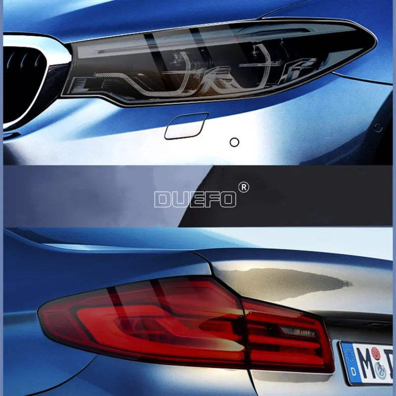 

Затемняющая Черная защитная пленка для автомобильных фар, прозрачная наклейка из ТПУ для задних фар BMW 5 серии G30 G38 M5 F90 2017-2020, аксессуары