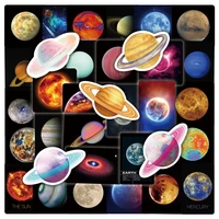 50pcs universe planet earth stickers for notebooks stationery vintage sticker aesthetic craft supplies scrapbooking material