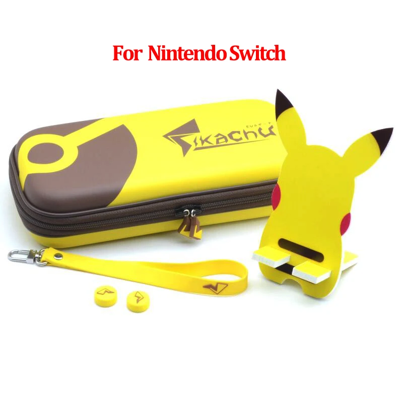 Switch Pikacu Для nintendo Switch/Lite аксессуары сумка для хранения Защитный чехол Для nintendo переключатель Lite Mini 16 игр+ закалённое защитное стекло - Цвет: Switch Pikacu