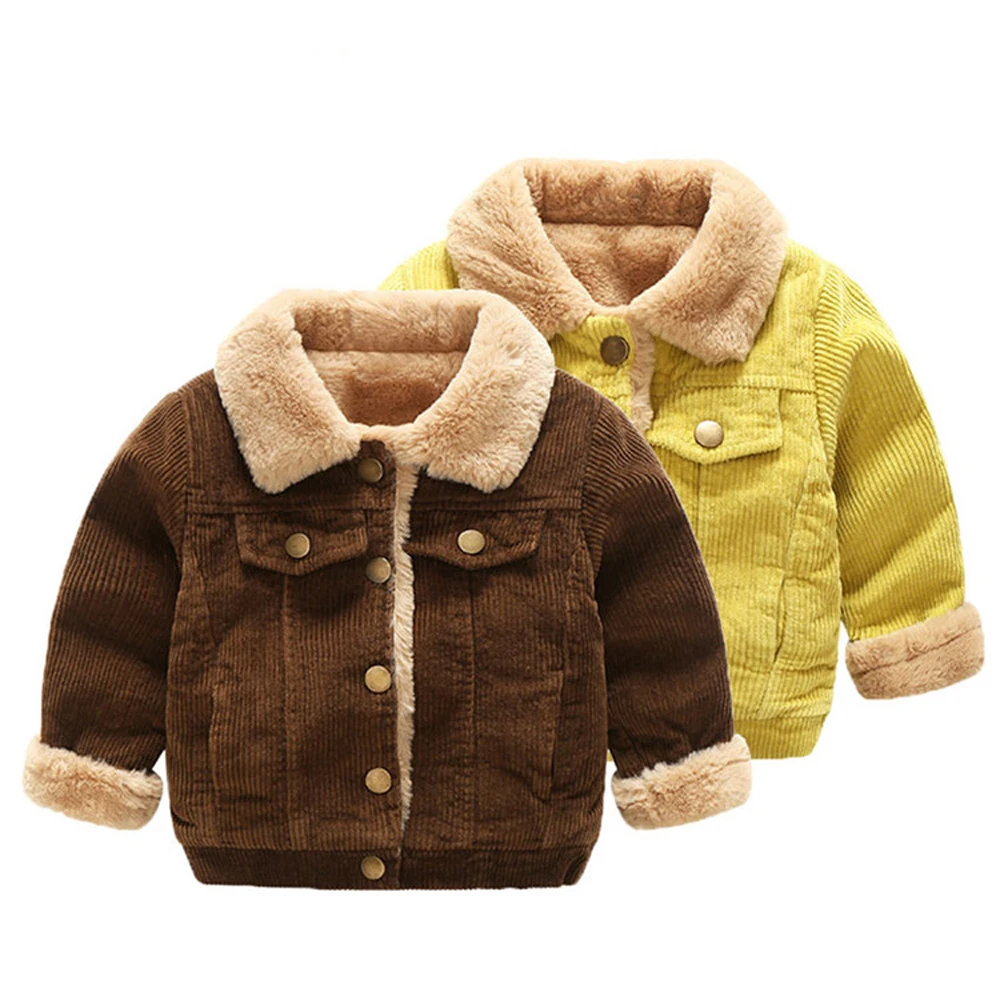 DIIMUU Plush Baby Boys Jacket Girls Coat Clothing Autumn Winter Kids Children Warm Outerwear Coats Toddler Boy Girl Tops Clothes | Мать и