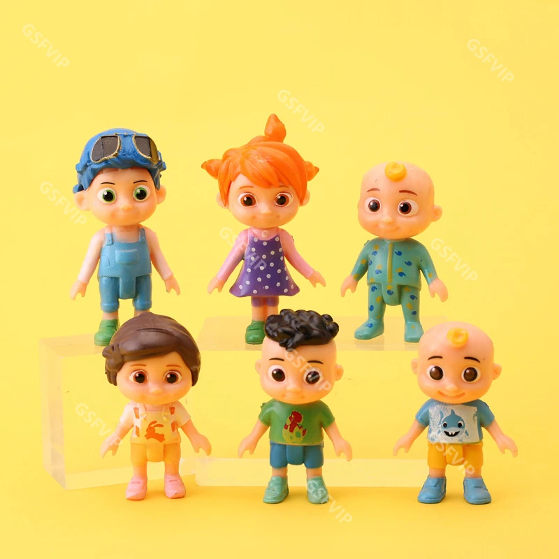 

6 Pcs Cocomelon Toy JJ Friends & Family 6 Figure Pack - 3 Inch Character Toys