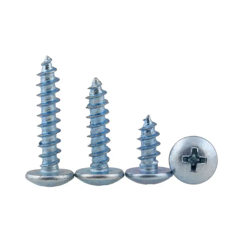 

100PCS M4 M5 Phillips Truss Head Screw With Black Zn Plating Self Tapping Screws